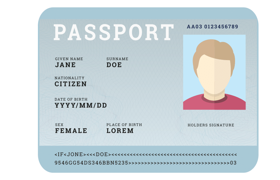 Illustration of a passport - same as Extended Validation SSL